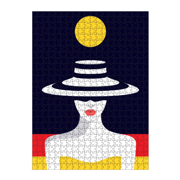 Puzzle Ravensburger "Germany- Stylish Journey" artboxONE - Reise,Fashion,Reise / Länder - Frau,Dame,Reise,Flagge,Deutschland,Reise,Frau,Hütte,Sommer