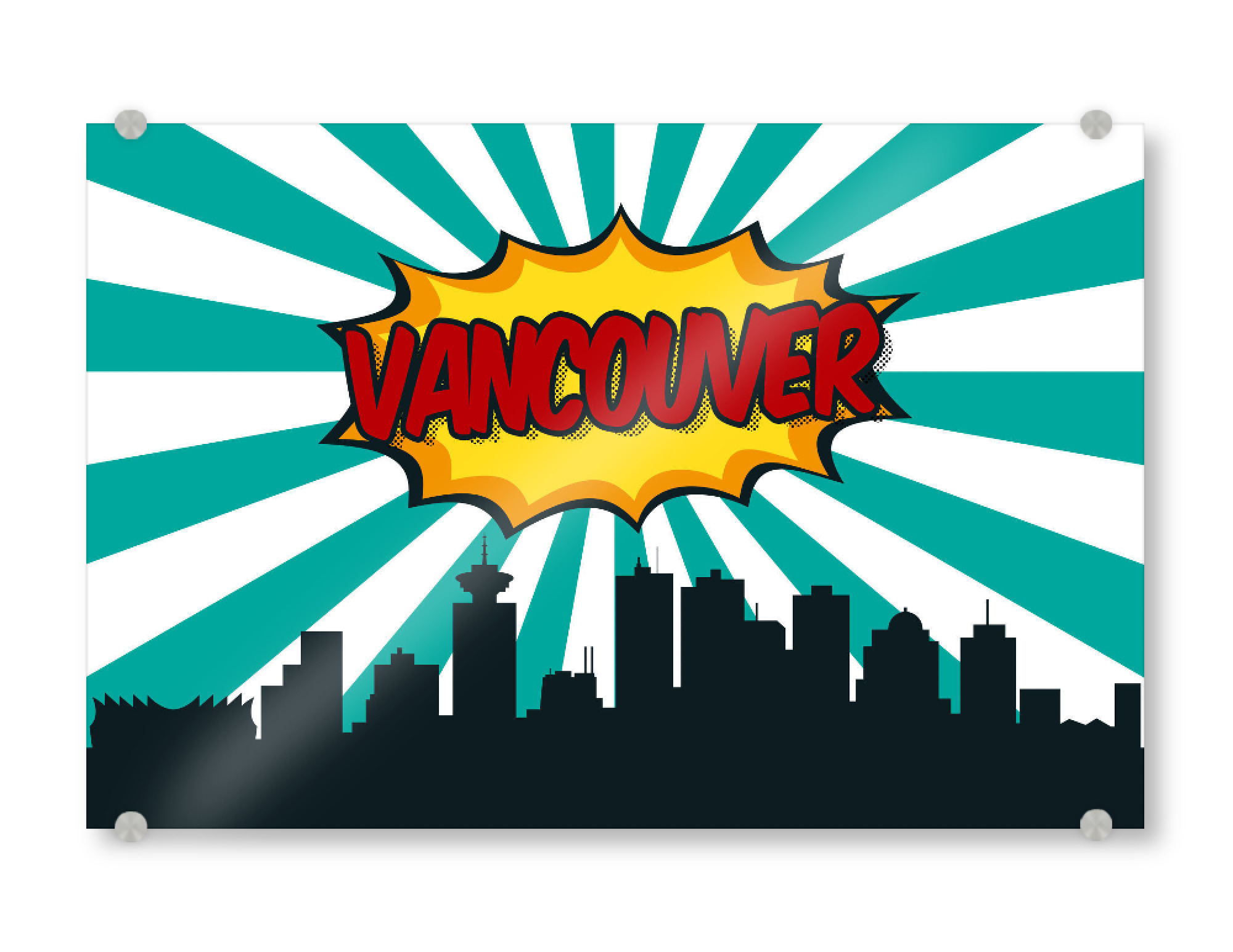 Acrylglasbild "Vancouver" artboxONE - Städte,Reise,Comic,Architektur