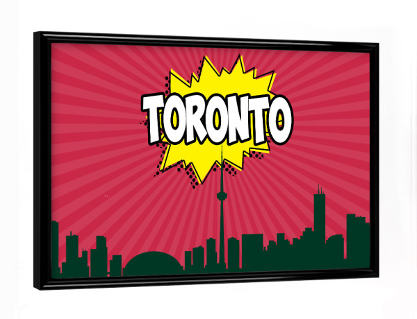 Poster mit schwarzem Rahmen "Toronto" artboxONE - Städte,Reise,Comic,Architektur