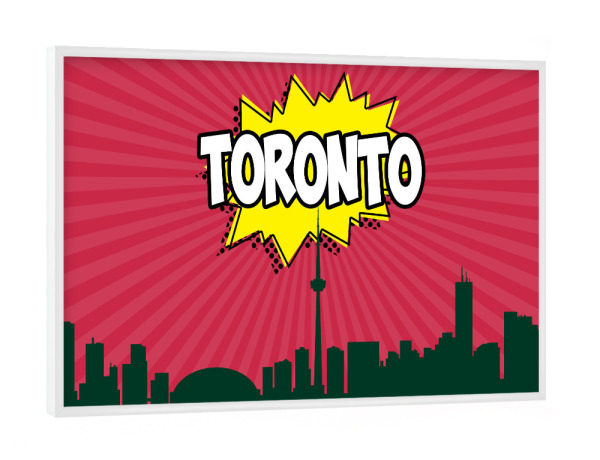 Poster mit weißem Rahmen "Toronto" artboxONE - Städte,Reise,Comic,Architektur