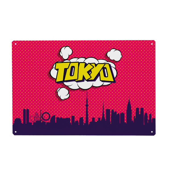 Holzbild "Tokyo" artboxONE - Städte,Reise,Comic,Architektur,Reise / Asien,Städte / Tokio