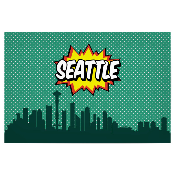 Poster 30x20 cm "Seattle 2" artboxONE - Städte,Reise,Comic,Architektur