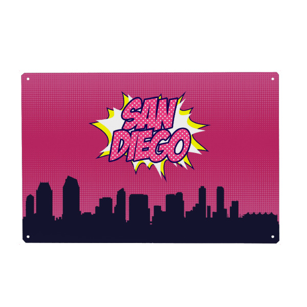 Holzbild "San Diego" artboxONE - Städte,Reise,Comic,Architektur