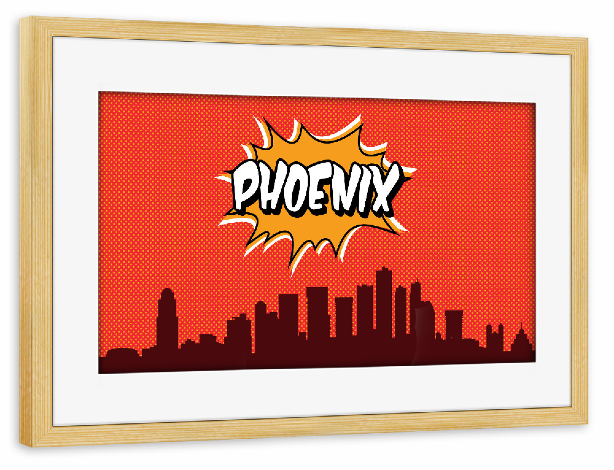 Poster mit Rahmen kiefer "Phoenix" artboxONE - Städte,Reise,Comic,Architektur