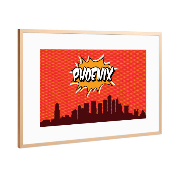 Poster mit Rahmen Kupfer "Phoenix" artboxONE - Städte,Reise,Comic,Architektur