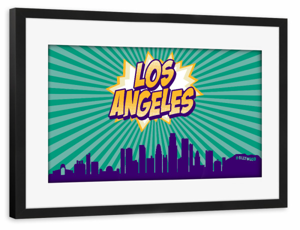 Poster mit Rahmen schwarz "Los Angeles 5" artboxONE - Städte,Reise,Comic,Architektur,Städte / Los Angeles