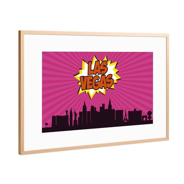 Poster mit Rahmen Kupfer "Las Vegas" artboxONE - Städte,Reise,Comic,Architektur,Städte / Las Vegas