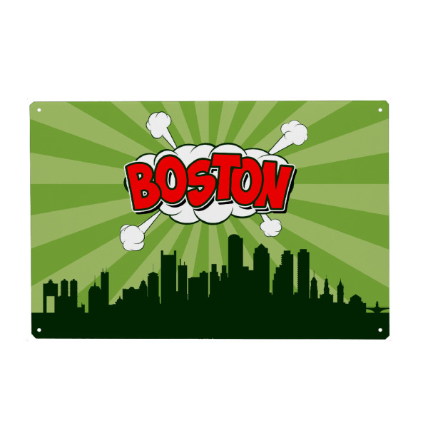 Metall Poster "Boston 3" artboxONE - Städte,Reise,Comic,Architektur,Städte / Boston