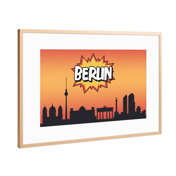 Poster mit Rahmen Kupfer "Berlin 13" artboxONE - Städte,Städte / Berlin,Reise,Comic,Architektur
