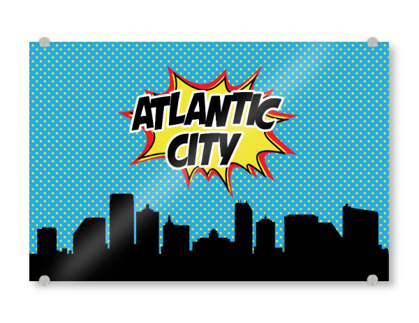 Acrylglasbild "Atlantic city" artboxONE - Städte,Reise,Comic,Architektur,Reise / Länder