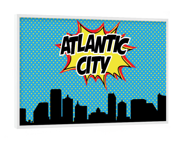 Poster mit weißem Rahmen "Atlantic city" artboxONE - Städte,Reise,Comic,Architektur,Reise / Länder