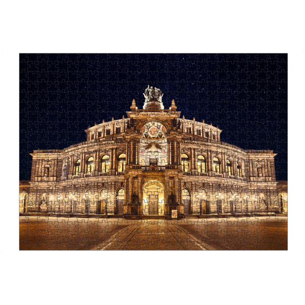 artboxONE Puzzle "Semperoper Dresden" artboxONE - Städte,Architektur - Dresden,Sachsen,Semperoper,Brauerei,Oper,Nacht,Sterne,Altstadt