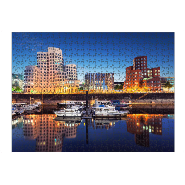 Puzzle Ravensburger "Neuer Zollhof 2" artboxONE - Städte / Düsseldorf
