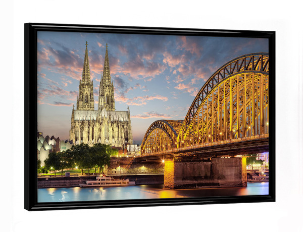 Poster mit schwarzem Rahmen "Kölner Dom" artboxONE - Städte / Köln