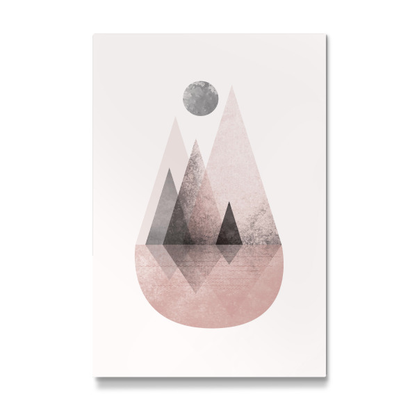 Galerie-Print "Nordic Mountain Scene in Blush" 30x20 cm artboxONE