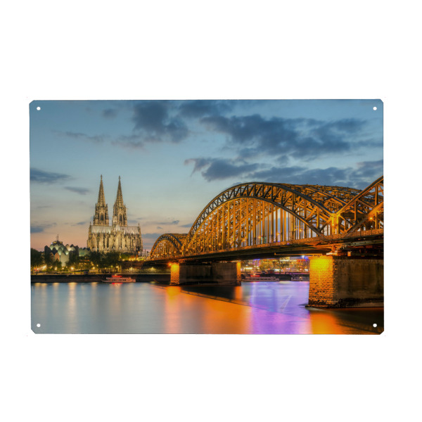 Holzbild "Leuchtendes Köln" artboxONE - Städte / Köln,Reise