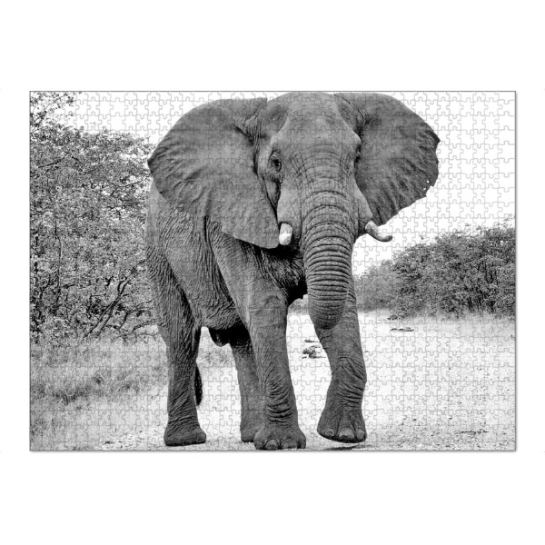 Puzzle Ravensburger "Elefant 1948 sw" artboxONE - Tiere,Schwarzweiß