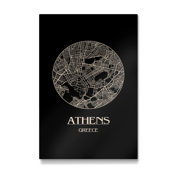 Galerie-Print "Retro Map of Athens Greece" 30x20 cm artboxONE