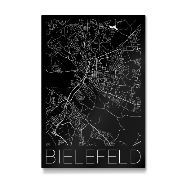 Galerie-Print "Retro Map Bielefeld Germany" 30x20 cm artboxONE