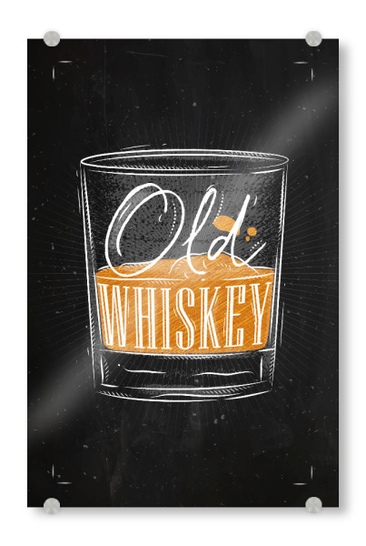 Acrylglasbild "Alte Whisky Farbe" artboxONE - Essen & Trinken,Schwarzweiß