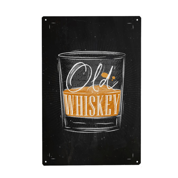 Holzbild "Alte Whisky Farbe" artboxONE - Essen & Trinken,Schwarzweiß