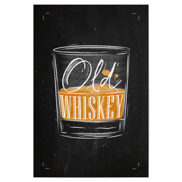 Poster 30x20 cm "Alte Whisky Farbe" artboxONE - Essen & Trinken,Schwarzweiß