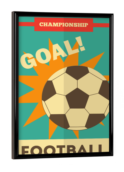 Poster mit schwarzem Rahmen "Football 6" artboxONE - Sport,Sport / Fußball
