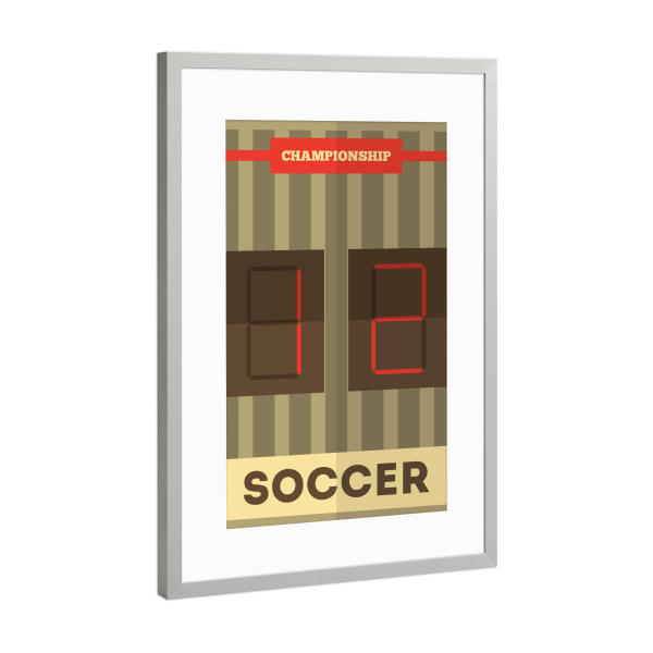 Poster mit Rahmen Silber "Football 4" artboxONE - Sport,Sport / Fußball