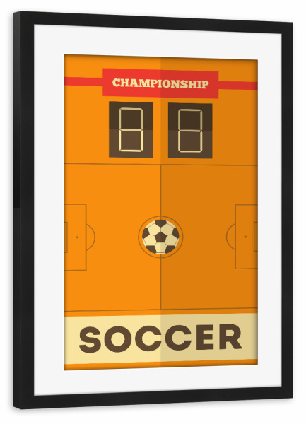 Poster mit Rahmen schwarz "Football 3" artboxONE - Sport,Sport / Fußball