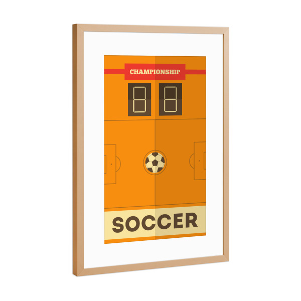 Poster mit Rahmen Kupfer "Football 3" artboxONE - Sport,Sport / Fußball