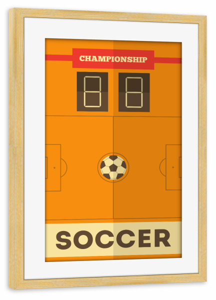 Poster mit Rahmen kiefer "Football 3" artboxONE - Sport,Sport / Fußball