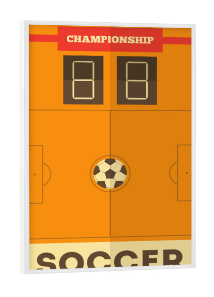 Poster mit weißem Rahmen "Football 3" artboxONE - Sport,Sport / Fußball