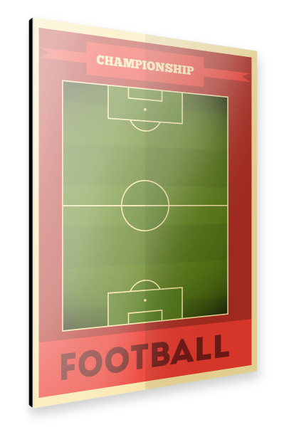 Alu-Dibond "Football 2" 30x20 cm artboxONE