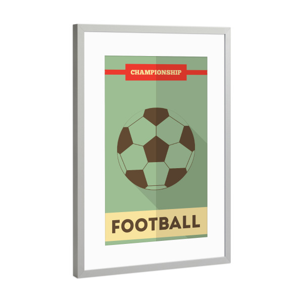Poster mit Rahmen Silber "Football" artboxONE - Sport / Fußball