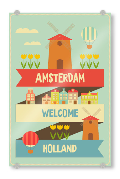 Acrylglasbild "Amsterdam 3" artboxONE - Städte,Reise,Städte / Amsterdam