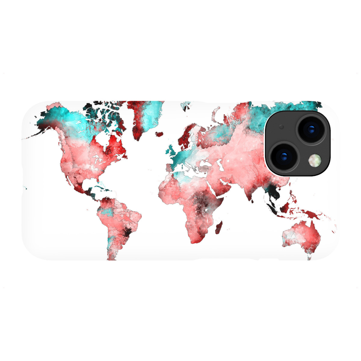 "World map 78 red blue"für iPhone - Premium-Case Handyhülle artboxONE