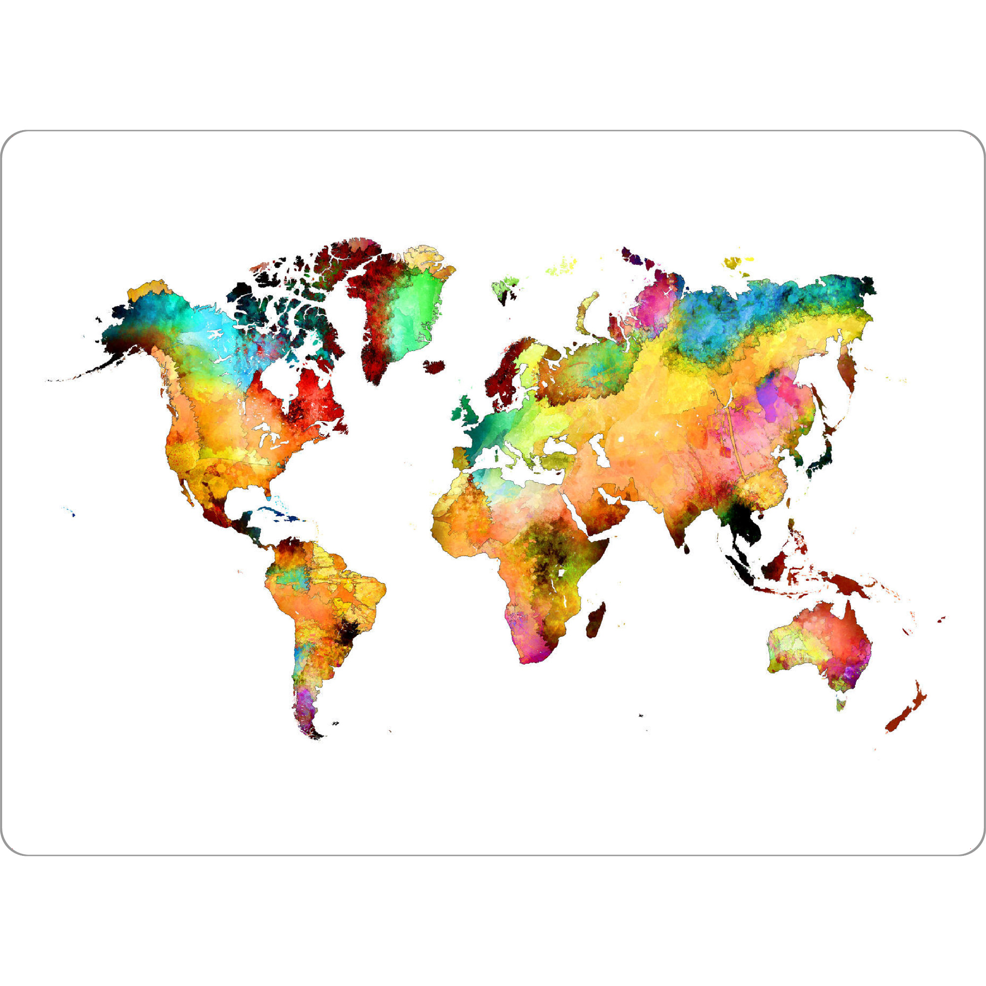 Tischset "World map 77 color" artboxONE - Reise,Reise / Länder,Kartografie