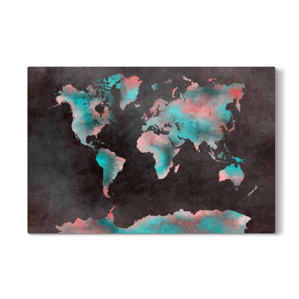 Galerie-Print "World map 67 green red" 30x20 cm artboxONE