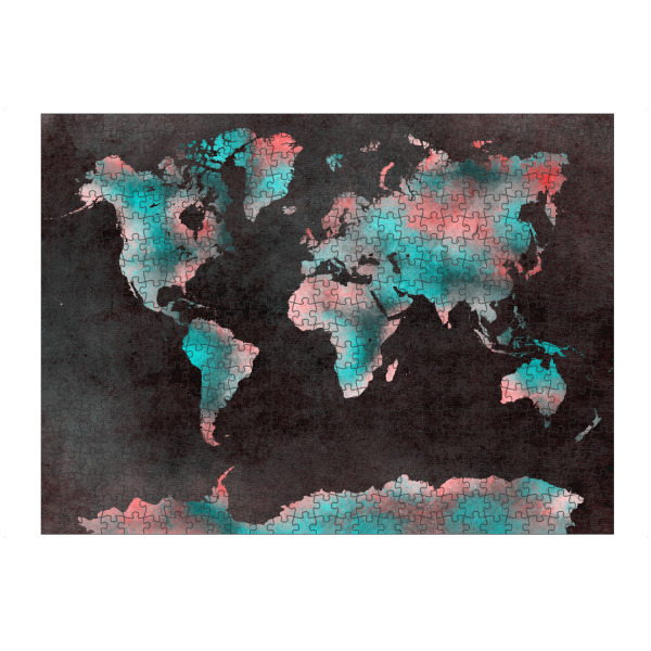 artboxONE Puzzle "World map 67 green red" artboxONE - Reise,Reise / Länder,Kartografie