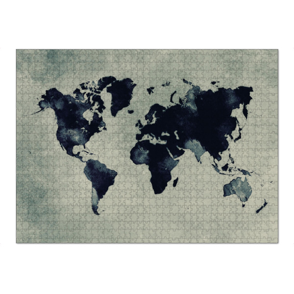 Puzzle Ravensburger "World map 60 dark" artboxONE - Abstrakt,Kartografie