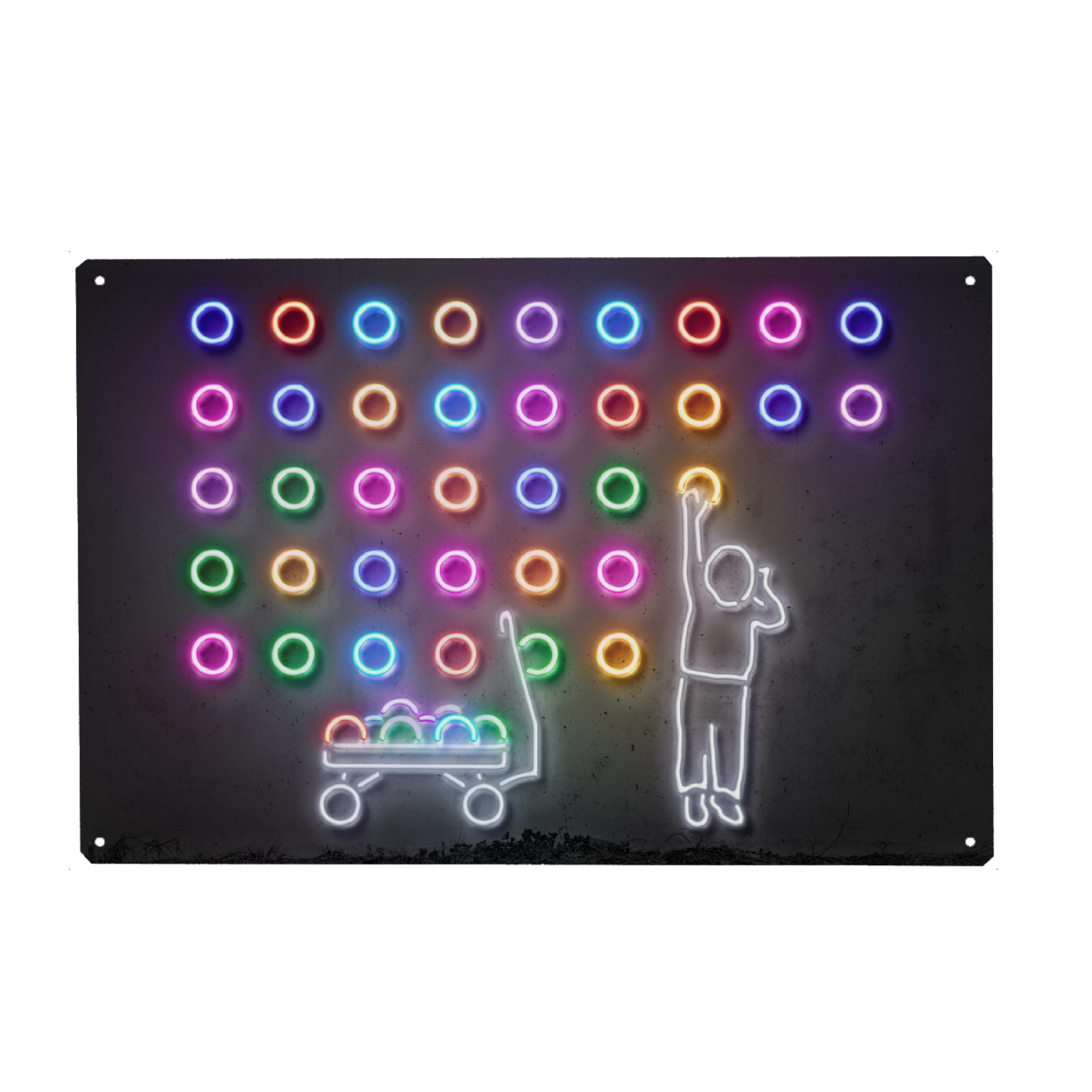 Metall Poster "Dots" artboxONE - Für Kinder,Streetart