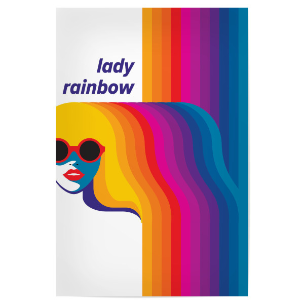 Poster "Lady Rainbow" artboxONE - Fashion