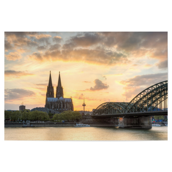 Poster 30x20 cm "Glühender Himmel über Köln" artboxONE - Städte / Köln
