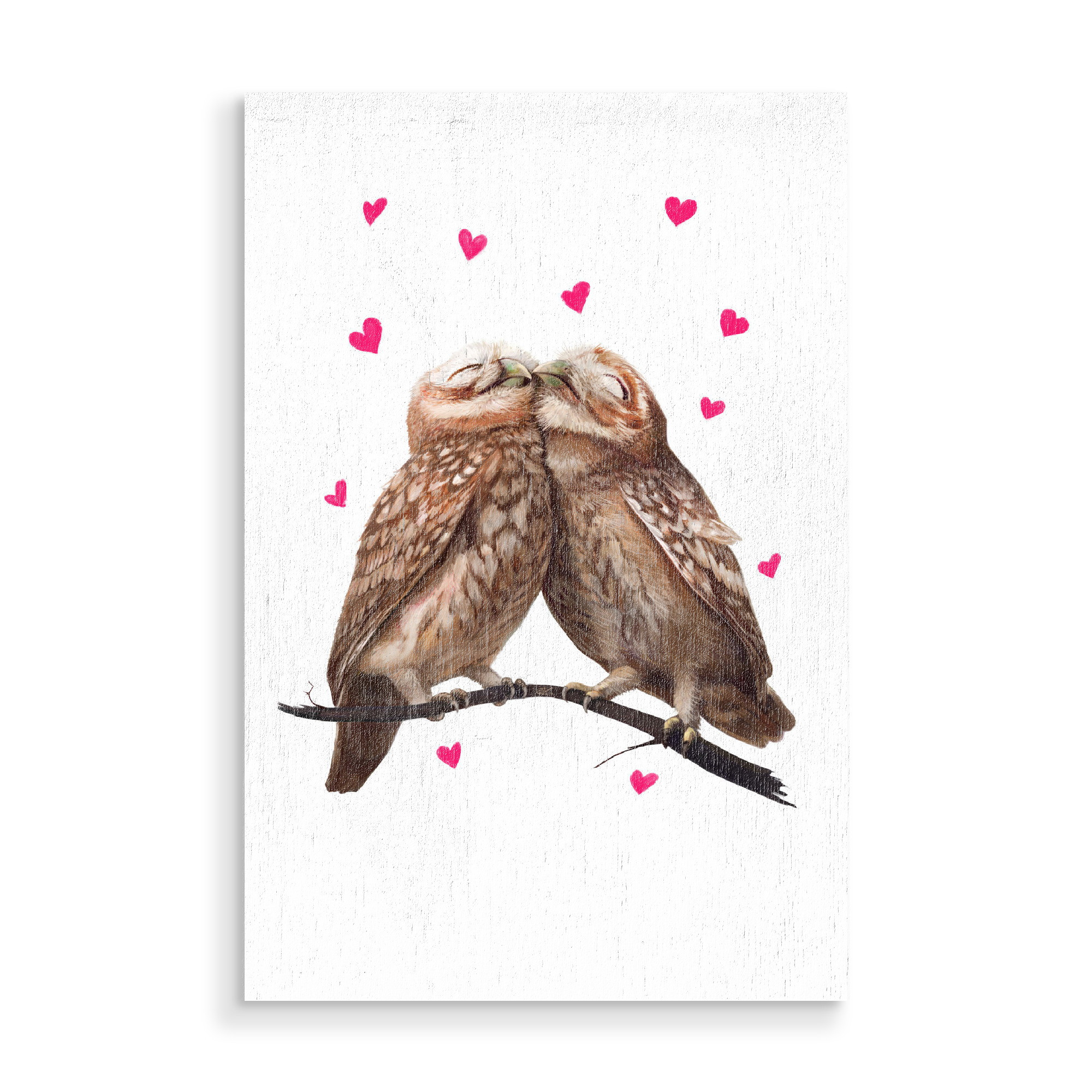 Holzbild "Lovely owls" artboxONE - Natur,Tiere