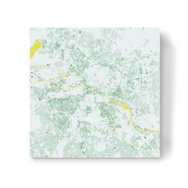 Leinwandbild "Berlin green map" artboxONE - Städte,Städte / Berlin - Berlin,Green,Map,Deutschland,Hauptstadt,Spree,Karte