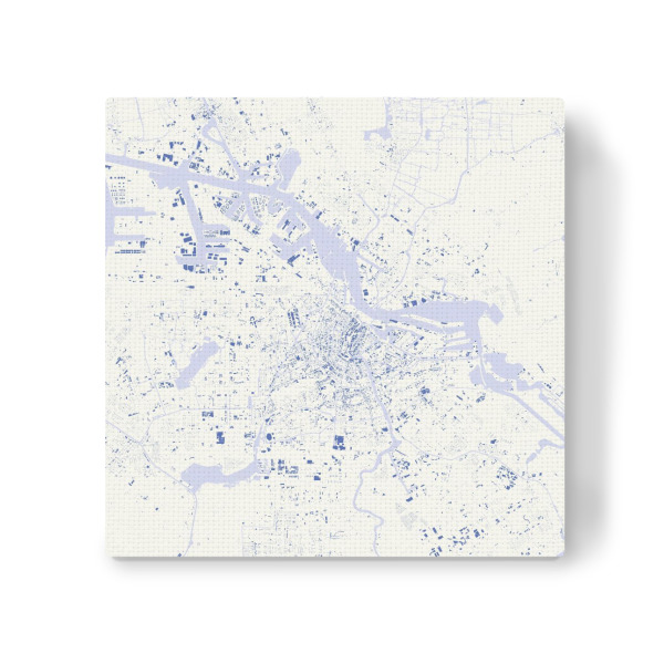 Leinwandbild "Amsterdam Blue" artboxONE - Städte,Reise,Städte / Amsterdam - Amsterdam,Map,Karte,Niederlande,Holland