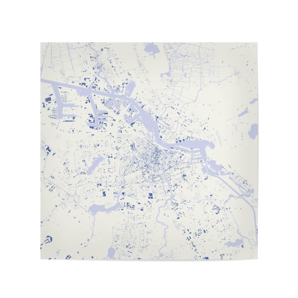 Poster 20x20 cm "Amsterdam Blue" artboxONE - Städte,Reise,Städte / Amsterdam - Amsterdam,Map,Karte,Niederlande,Holland