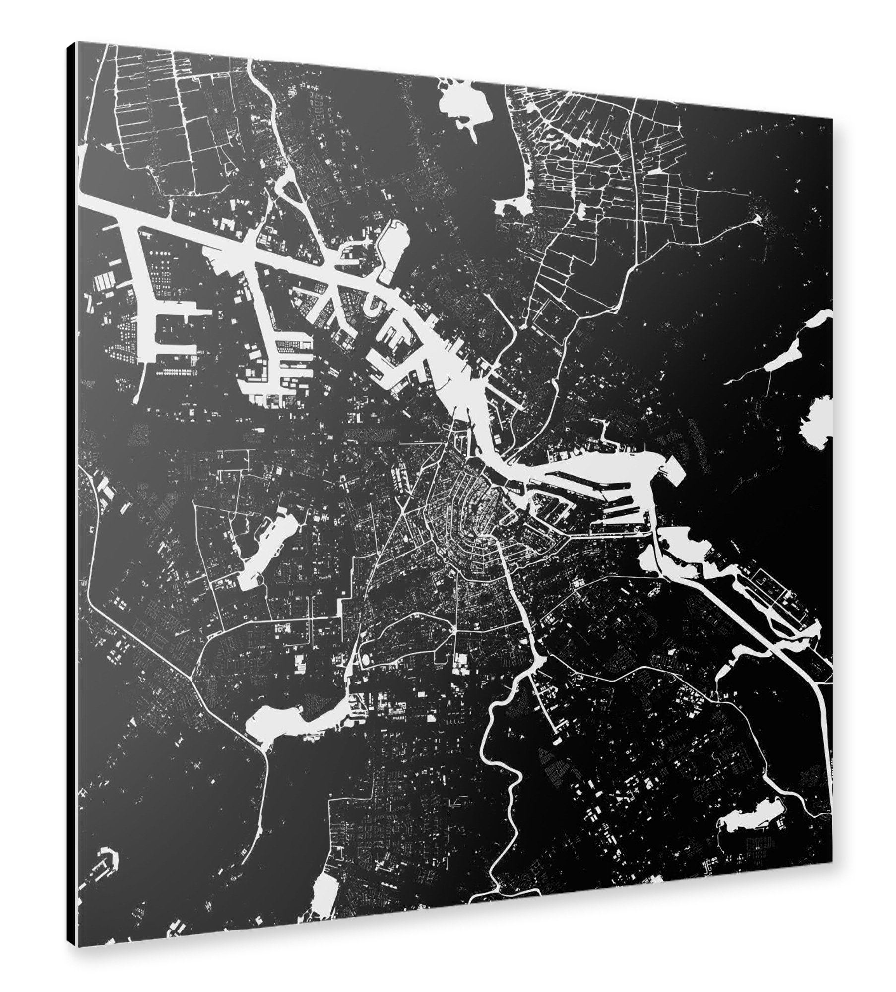 Alu-Dibond "Amsterdam Black" 30x30 cm artboxONE