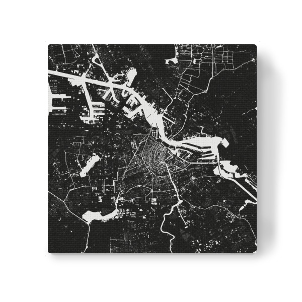 Leinwandbild "Amsterdam Black" artboxONE - Städte,Schwarzweiß,Städte / Amsterdam - Amsterdam,Map,Karte,Niederlande,Holland