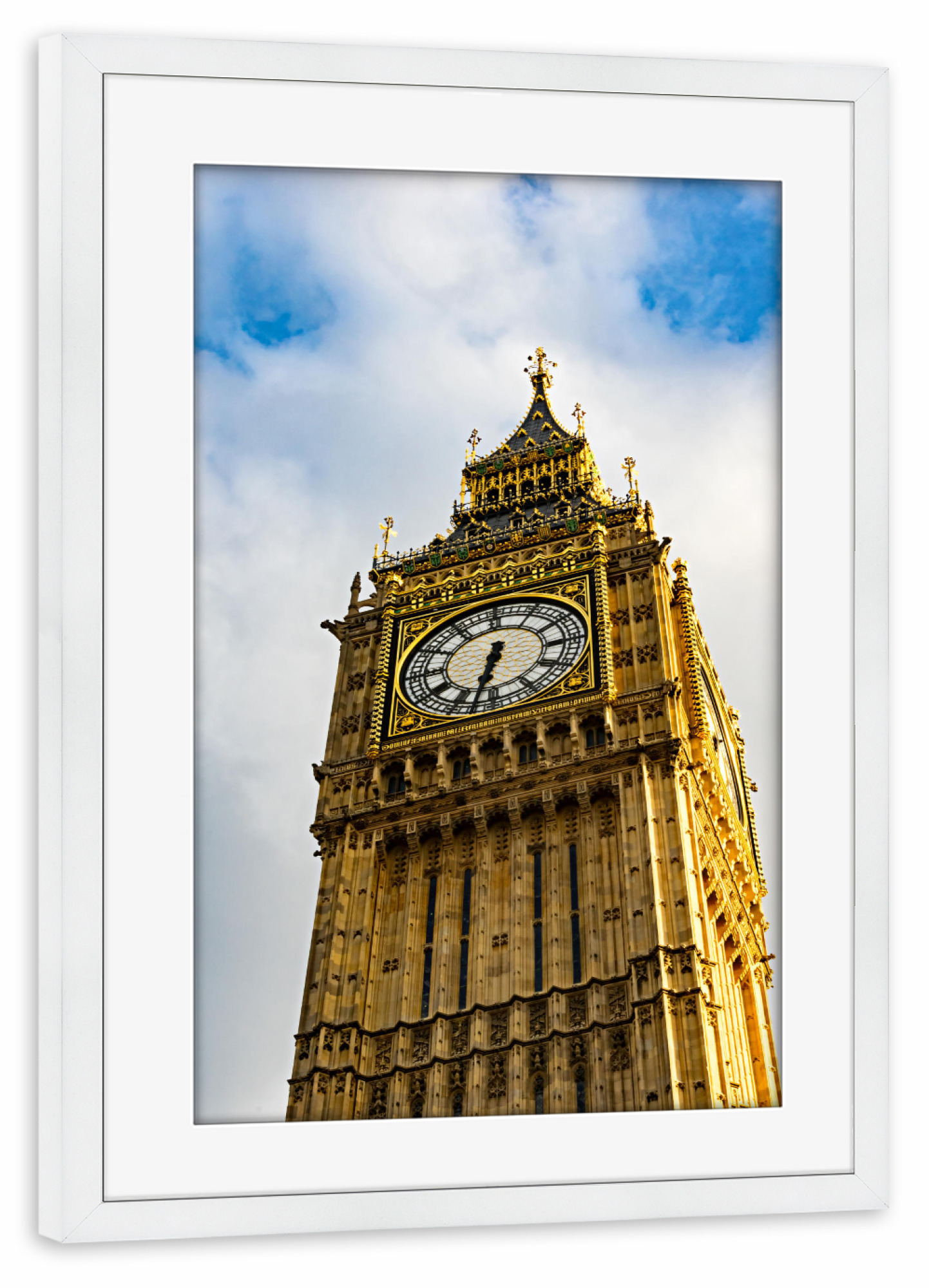 Poster mit Rahmen weiß "Big Ben" artboxONE - Städte,Städte / London,Reise / Länder